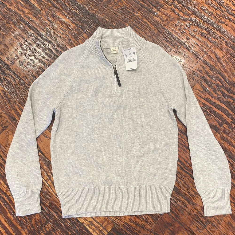 NWT Boys Crewcuts by J Crew 1/4 zip sweater.
